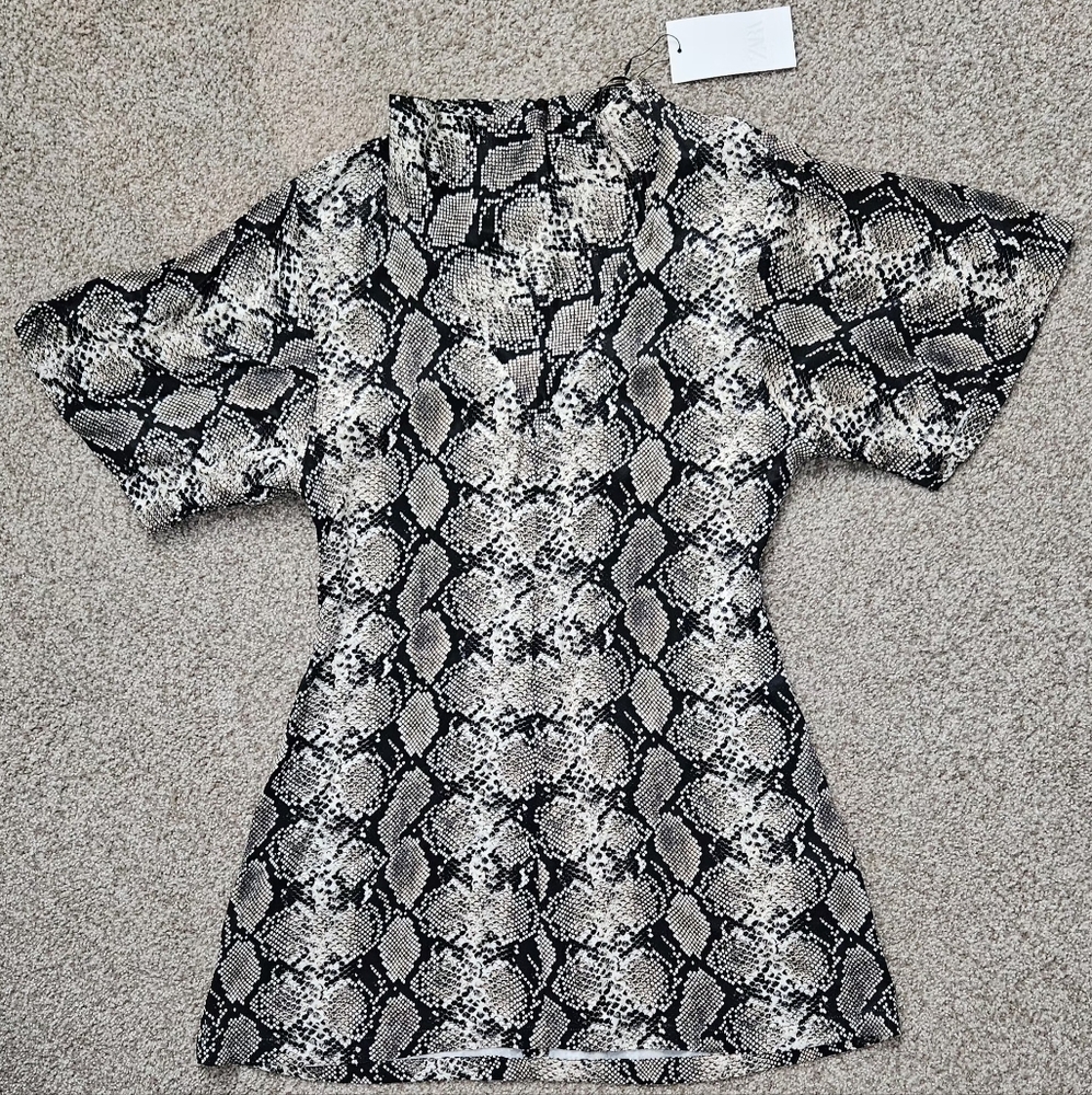 Zara Animal Print Mini Dress, Large